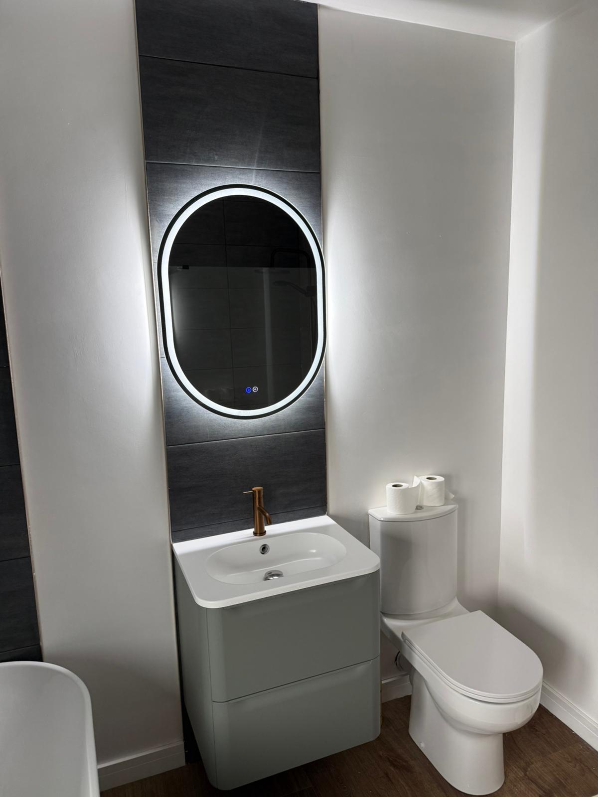 Bathroom mirror and vanity lighting
